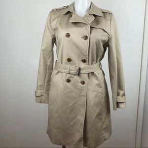 Liz Claiborne Double Breasted Trench Coat, Size XL